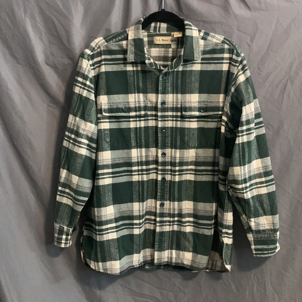 L.l. Bean Men’s Signature Textured Flannel Shirt, Size L